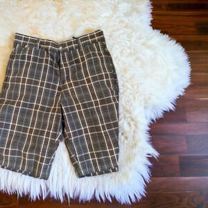 Micros Mens Shorts square Brown Size 30 Pockests Zipp And Button